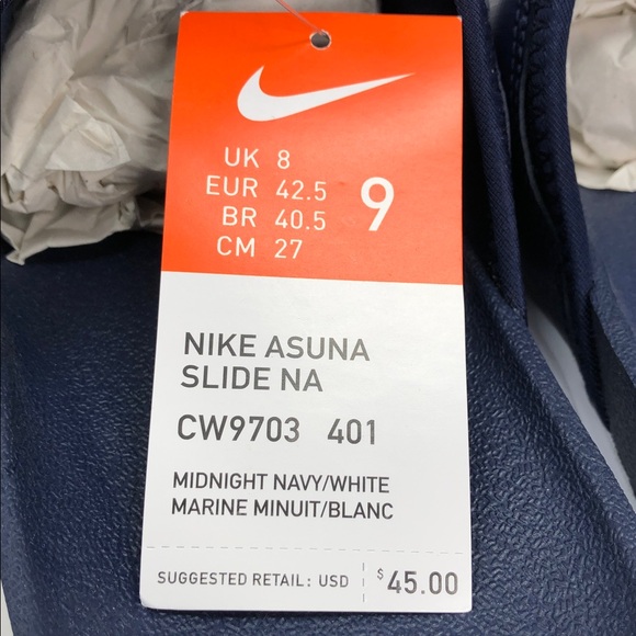 Nike Asuna Slide NA Midnight Navy CW9703-401 Men’s Slides Sandals - Size 9 - Picture 5 of 9